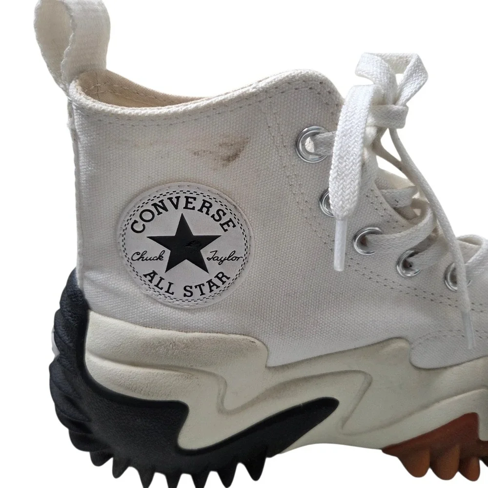 Converse Unisex White Canvas Run Star Motion High Top Platform Sneakers SZ 7 W